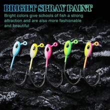 MAFIMOEA 20/25/30 piezas Anzuelos de pesca de colores, anzuelos de pesca compatibles con varios cebos de gusano, adecuados para black bass, trucha, bagre - Pesca de agua dulce y salada