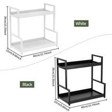 1 pièce Étagère de rangement multifonction pour épices de cuisine, cosmétiques et articles ménagers, organisateur de comptoir pour la cuisine et la salle de bain - Multicolore - Voir 3