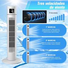 AXIDUN Ventilador de Torre 84 cm\/33", Ventilador de Torre Silencioso de 3 Velocidades con Control Remoto, 12h Timer, Ventilador sin Aspas, Oscilación de 120° Ventilador de Pie Vertical. - negro - Ver 4