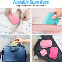 Boîte à savon de voyage créative et portable avec couvercle, étanche et imperméable, boîte de rangement pour savon fait main/savon de toilette, récipient à savon de lessive pour la maison avec couvercle et verrou, plateau de rangement portable pour fournitures de salle de bain (couleur aléatoire)