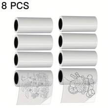 2/4 卷透明自粘热敏纸，适用于迷你便携式打印机光面热敏打印纸，57 毫米 X 2.5 米，热敏标签，适合大多数袖珍打印机 - 均碼 - 查看 13