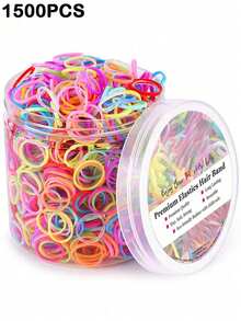 500/1500/3000个/包 青少年发圈，高弹耐用，适合小女孩发型。带橡皮筋的发圈，专为女孩设计。 - 彩色 - 查看 8
