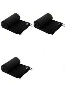 3 Pieces Of Waffle-Weave Golf Towels In Multiple Styles (30cm X 30cm), Golf Club Cleaning Towels