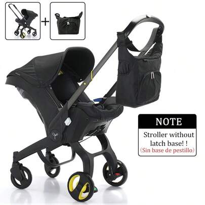Kinderwagen met tas, zonder bevestigingspunt, kinderwagen voor pasgeborenen, multifunctionele kinderwagen voor pasgeborenen, verstelbare handgreep, opvouwbaar frame