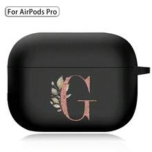 Earphone Case For Airpods (1st / 2nd / 3/4rd Generation) / Airpods Pro /Pro 2 Printed Gold Letters Soft Silicone Wireless BT Headphones Charging Box Protective Cover
