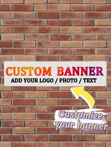 1pc Customized Indoor/Outdoor Banner, Personalized Full-Color Sign With Images, Logos And Text, Decorative Hanging For Graduation, Parties, Retail And Advertisements, Birthday Gift - Multicolor 3 - View 2