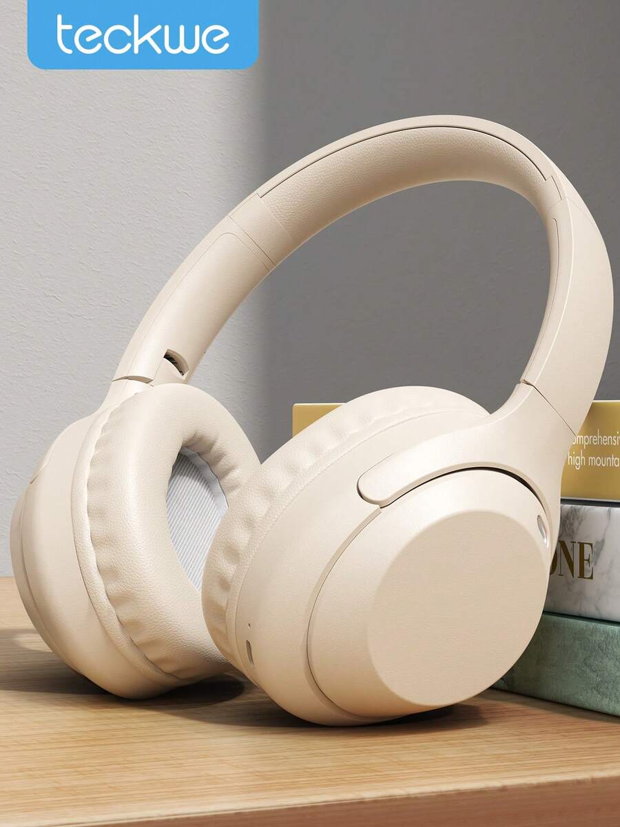 Madebyblanc Tai nghe không dây trùm đầu mới có băng đô co giãn, phủ kín toàn bộ tai, gọi HD, chụp tai có thể gập lại, âm thanh HIFI, âm trầm cực lớn, thời lượng pin dài, du lịch, công tác, sạc USB-C, quà tặng giá rẻ - Một cỡ - Xem 1