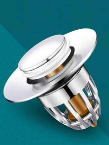 Bộ 2/1 dụng cụ thông tắc bồn rửa nhà tắm (đường kính phổ thông 3.3cm-4cm), nắp đậy cống bồn tắm lò xo, cống thoát nước kiểu nhấn bằng lõi nhựa, bộ lọc cống bồn rửa, dụng cụ giữ tóc gia dụng, lưới lọc rác thải thực phẩm nhà hàng & nhà bếp, phụ kiện & dụng cụ nhỏ phòng tắm / vật dụng thiết yếu cho phòng tắm - Nhiều màu - Xem 5