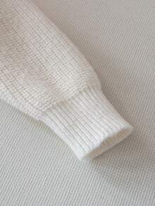 Boys' Simple English Letter Embroidery Knit Pullover Sweater, Suitable For Casual Everyday Wear, Spring/Autumn/Winter - Apricot - View 9