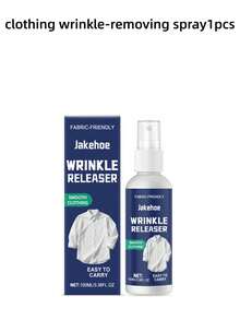 2 piezas Jakehoe Spray anti-arrugas para ropa, rápido y suave sin planchar, adecuado para varios tejidos, esencial para viajes de negocios y viajes