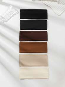 Set de 6 diademas de tela de colores surtidos para mujer, adecuadas para uso diario, accesorios para el cabello, diademas turbante para otoño e invierno, bandanas suaves, pañuelos para mujer para atuendos de vacaciones - Multicolor - Ver 5