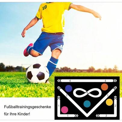 [Deutsch]Elite Fussball Trainingsmatte 60x90cm mit Griffprofilierung | Entwickelt für Techniktraining, Seitenbewegung & Dribbling | Professionelles Equipment für Akademien und Vereine