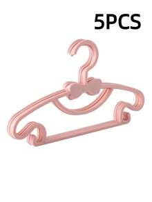 5件/10件/20件粉色儿童衣架，便携式展示衣架，塑料儿童夹克衣架，婴儿衣服收纳架 - 粉色 - 查看 20