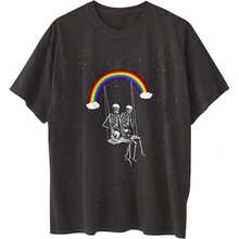 Women's Tops Letter Tee Graphic T-Shirts, Vintage Shirts For Women Cute Graphic Tee Spring Short Sleeve Tops Oversized Tshirts Teen Aesthetic Clothing-For Women, Holiday, Vacation,Daily Casual Fashion And Versatility. -Unisex Loose - Fit Comfortable Vintage Street - Style Cotton T - Shirt Top - 可愛的襯衫 #D1 - 查看 5