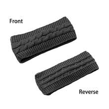 1pc Ribbed Wool Knit Headband, Solid Color Elastic Ear Warmer Headband With Classic Bow, Women Daily Use, Autumn/Winter