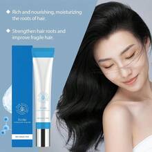 Scalp Thickening Essence, Suitable For Both Men And Women, Promotes Regeneration | Contains Salicylic Acid, Mint, And Phyto-Caffeine For Scalp Care | Non-Greasy, Lightweight, Enhances And Thickens Hair Essence. - Xanh và trắng - Xem 4