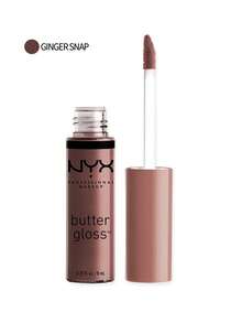 NYX 黄油唇彩 17 姜汁脆片 0.27 盎司/8 毫升 彩妆唇彩唇彩透明光泽轻盈不粘腻舒适持久保湿女友妻子母亲朋友生日毕业派对旅行露营户外学校校园旅行节日周年纪念秋季万圣节秋季造型 - 17 Ginger Snap - 查看 1