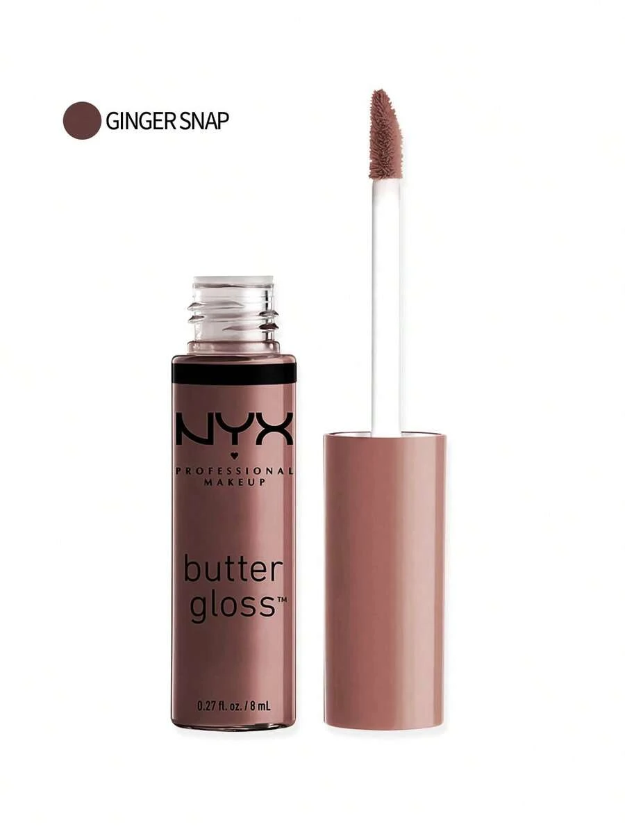 NYX 黄油唇彩 17 姜汁脆片 0.27 盎司/8 毫升 彩妆唇彩唇彩透明光泽轻盈不粘腻舒适持久保湿女友妻子母亲朋友生日毕业派对旅行露营户外学校校园旅行节日周年纪念秋季万圣节秋季造型 - 17 Ginger Snap - 查看 1