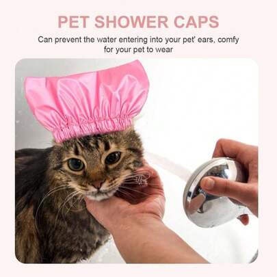 1pc Pet Shower Cap, Adjustable Dog Cat Ear Protection Accessories To Prevent Water Entering Ears, Bathing Supplies