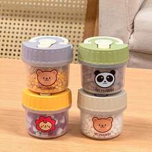 透明塑料迷你药盒，旅行便携式药丸分配器带手柄药盒，密封防潮药盒，多功能药丸收纳盒 - 彩色 - 查看 15