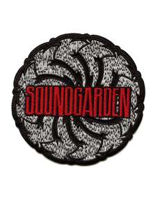 1 pieza Parche con el logotipo en blanco y negro de Soundgarden, banda de rock de Seattle, bordado para planchar - Multicolor - Ver 1