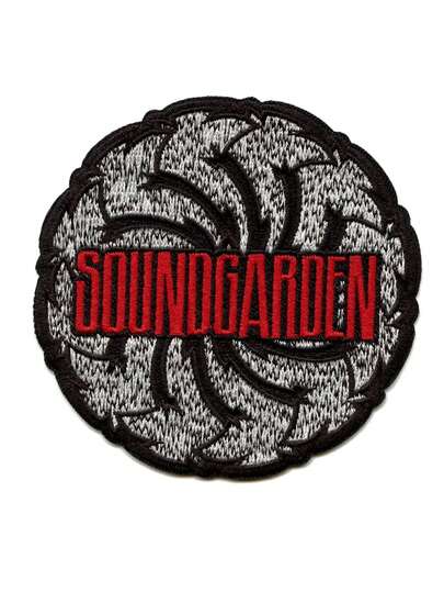 1 pieza Parche con el logotipo en blanco y negro de Soundgarden, banda de rock de Seattle, bordado para planchar
