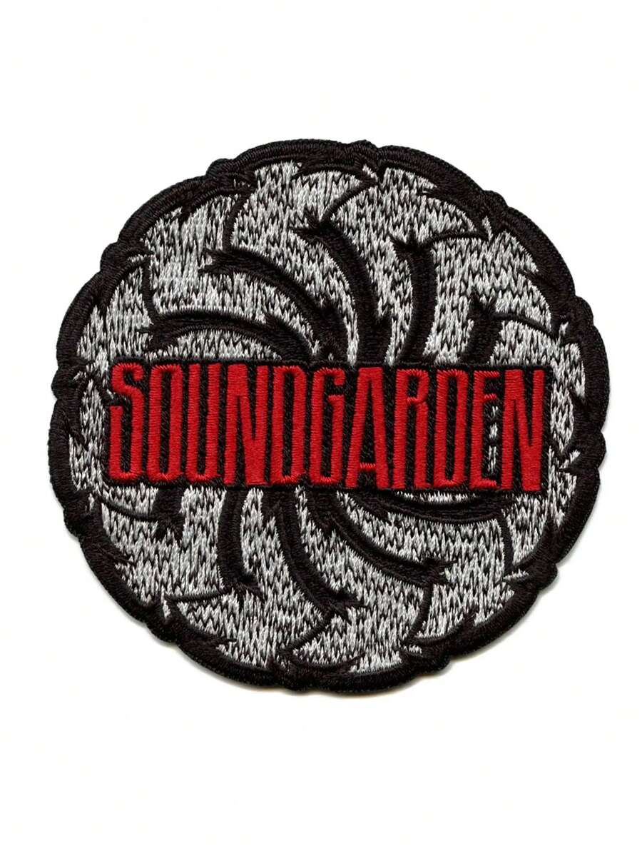 1 pieza Parche con el logotipo en blanco y negro de Soundgarden, banda de rock de Seattle, bordado para planchar - Multicolor - Ver 1