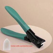 Profesjonalne obcinacze do paznokci u stóp ze stali nierdzewnej, obcinacze do paznokci, narzędzia do paznokci, bardzo duży otwór umożliwiający bezwysiłkowe i oszczędzające pracę przycinanie, niezwykle ostre, trwałe, wodoodporne i antykorozyjne, ergonomiczny, łatwy w uchwycie uchwyt z osłoną ochronną i pilnikiem do paznokci - idealne do grubych, twardych paznokci u stóp - do użytku w domu i w podróży