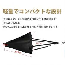 カヤック ゴムボート ボート アンカー フィッシングカヤック シーカヤック シーアンカー パラシュート 流し釣り 釣り 錨 コンパクト 軽量 折りたたみ 15ft PVC - ブラック - チェックする 8