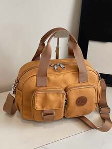 Lässige Mode Damen Handtasche mit großer Kapazität, neue Umhängetasche, minimalistisch elegante Tragetasche, multifunktionale tägliche Schultertasche mit hoher Preis-Leistung und mehreren Taschen, geeignet für Einkaufen und Pendeln - Khaki - Übersicht 9