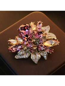 1pc Casual Party Crystal Brooch Accessory - Gold - View 7