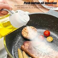 2-In-1 Oil Spray Bottle And Pour Bottle With Precise Control - Portable Kitchen Oil Dispenser For Cooking, Salad, Baking, Grilling - Easy-To-Clean Design, Suitable For Olive Oil And Vegetable Oil - Perfect For Home And Professional Use, BBQ Oil Dispenser, Stylish Kitchen Tool, Durable Plastic - Two Colors - View 11