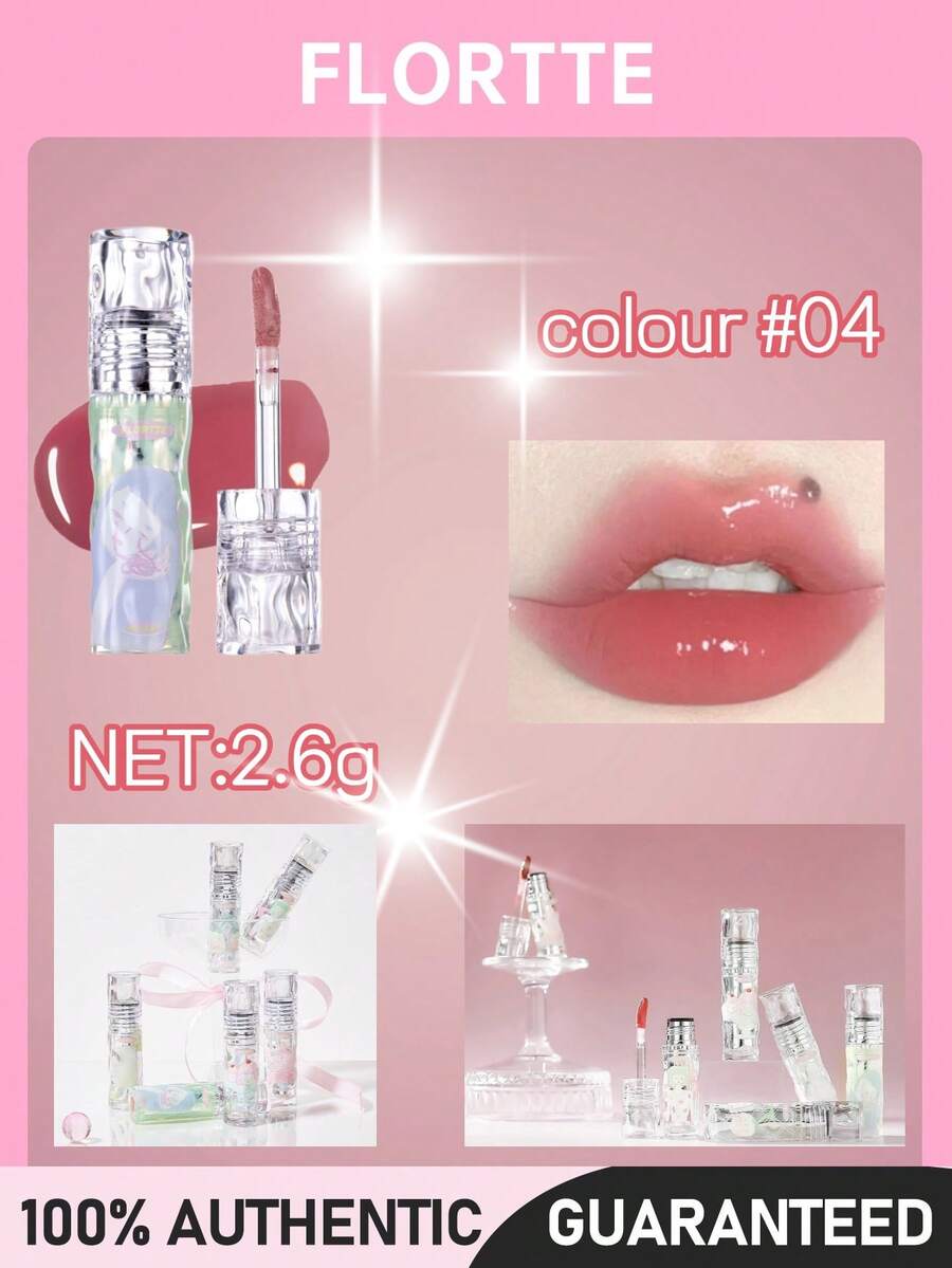 FLORTTE Dorm Series Lip Lacquer 04# Soft-Hearted 2.6g - 04# Soften Your Heart for a Second. - View 1