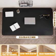Modern Minimalist Style Computer Desk, Home Office Desk, Writing Desk, Work Table, Gaming Table - Black - View 6