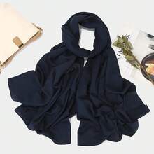 1pc Women's Classic Retro Solid Color Crinkle Breathable Soft Headscarf, Ladies' Versatile All-Season Fashion Headwrap, Multi-Functional Outdoor Windproof, Decorative Elegant Scarf, Shawl