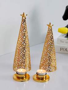 1 pieza Portavelas de Navidad apto para velas de té, adecuado para regalos, festivales, fiestas, hogar y hotel