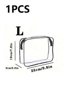 3 قطع/قطعة واحدة حقيبة أدوات تجميل بسيطة عصرية للجنسين، مجموعة حقائب أدوات تجميل وأدوات تجميل من EVA مع سحاب - شفافة، منظم سفر متين للرجال والنساء، حقيبة ظهر للعودة إلى المدرسة، ضروريات السفر، منظم سفر لعطلة الشاطئ، حقيبة مستحضرات تجميل شفافة مقاس 1 كوارت، مناسبة للسفر، للجنسين، حقيبة منظم تجميل شفافة للحمل، حقيبة مكياج بلاستيكية شفافة للسفر، حقيبة يد صغيرة شفافة مقاومة للماء