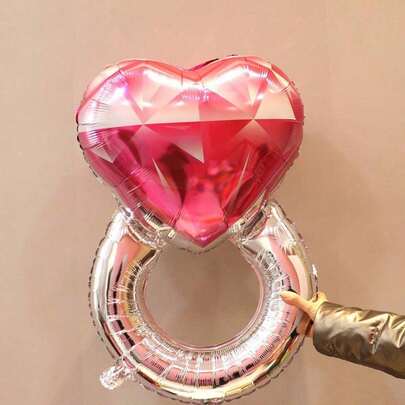1 قطعة بالون قلب وردي شكل من الرقائق المعدنية بطول 27.5 بوصة، ديكور حفل زفاف، ديكور عيد ميلاد، ديكور داخلي للغرفة، مناسب لعيد الحب، الذكرى السنوية، عيد الميلاد