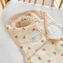 1 Stück super weiches Baby Pucktuch, Neugeborenen Anti-Erschrecken Schmetterling Pucktuch, 3D gepunktete Plüschdecke, dicke Schlafanzug Strampeldecke für Herbst/Winter, tolles Weihnachts-, Halloween-, Neujahrsgeschenk für Babys