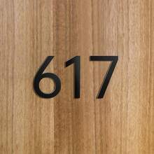 1pc House Numbers, Self-Adhesive House Number Acrylic Modern House Numbers For Outside Black Mailbox Numbers Address Home Number For House Apartments Office Hotel Room Easy To Install, 10cm Modern House Numbers #0-9 - With Adhesive Backing - View 9