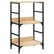 Libreria Larryhot in rovere Sonoma 50x33x82 cm Legno ingegnerizzato, resistente e durevole, facile da montare, stile decorativo, adattA, Per riporre soprammobili, statuette, libri, piccoli oggetti, ecc. - Castano - Visualizzare 2