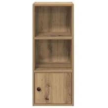 Libreria Larryhot in rovere artigianale 31x24x77 cm in legno ingegnerizzato, resistente e durevole, facile da montare, stile decorativo, adattA, Per riporre soprammobili, statuette, libri, piccoli oggetti, ecc. - Castano - Visualizzare 5