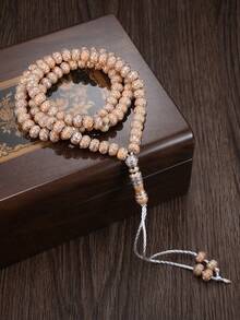 MONALLY قلادة خرز صلاة مُنسوجة بطراز قديم 99 خرزة، مناسبة للجنسين، مناسبة لشهر رمضان الإسلامي، هدية - سوار مطرز - مشاهدة 12