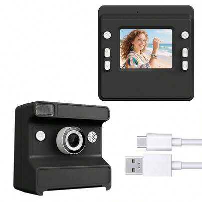 Small Point And Shoot Digital Cameras,1080P UHD Video Instant Camera For Kids With Anime Filters,Portable Toys As Birthday Gifts For Kids,Instant Printing Cameras Can Quickly Capture And Print Photos, Providing Users With A Convenient Experience.