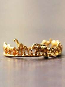 Simple Circus Animal Ring For Women For Daily Parties, Valentine's Day, Mother's Day Gifts - vàng - Xem 1