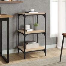 Libreria Larryhot Sonoma Oak 40x33x70,5 cm Legno ingegnerizzato, acciaio, resistente e durevole, facile da montare, stile decorativo, adattA, Per riporre soprammobili, statuette, libri, piccoli oggetti, ecc. - Castano - Visualizzare 1