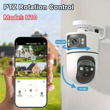 Câmera de residencial sem fio de 2 MP, com alimentação USB, tecnologia PTZ, detecção de movimento, áudio bidirecional, alarme de holofote, design de baixo consumo de energia, suporte para cartão SD/armazenamento em nuvem, adequada para idosos, monitor para bebês e animais de estimação, câmera de com Wi-Fi, proteja sua casa/quintal/loja - Branco - Ver 11