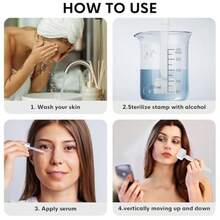 Adjustable Derma Roller Stamp – Hair Growth Scalp Care Roller 0-3.0mm Adjustable Depth Disposable Microneedle Stamping Tool Anti-Hair Loss Scalp Massager 140A Derma Roller 1pc