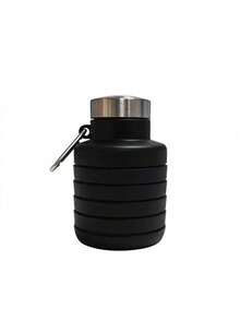 1 Stück 16.91-Ounce faltbare Wasserflasche, Silikon dehnbarer Becher, tragbare faltbare Reise Wasserflasche, mit vielseitigen Anwendungsszenarien.