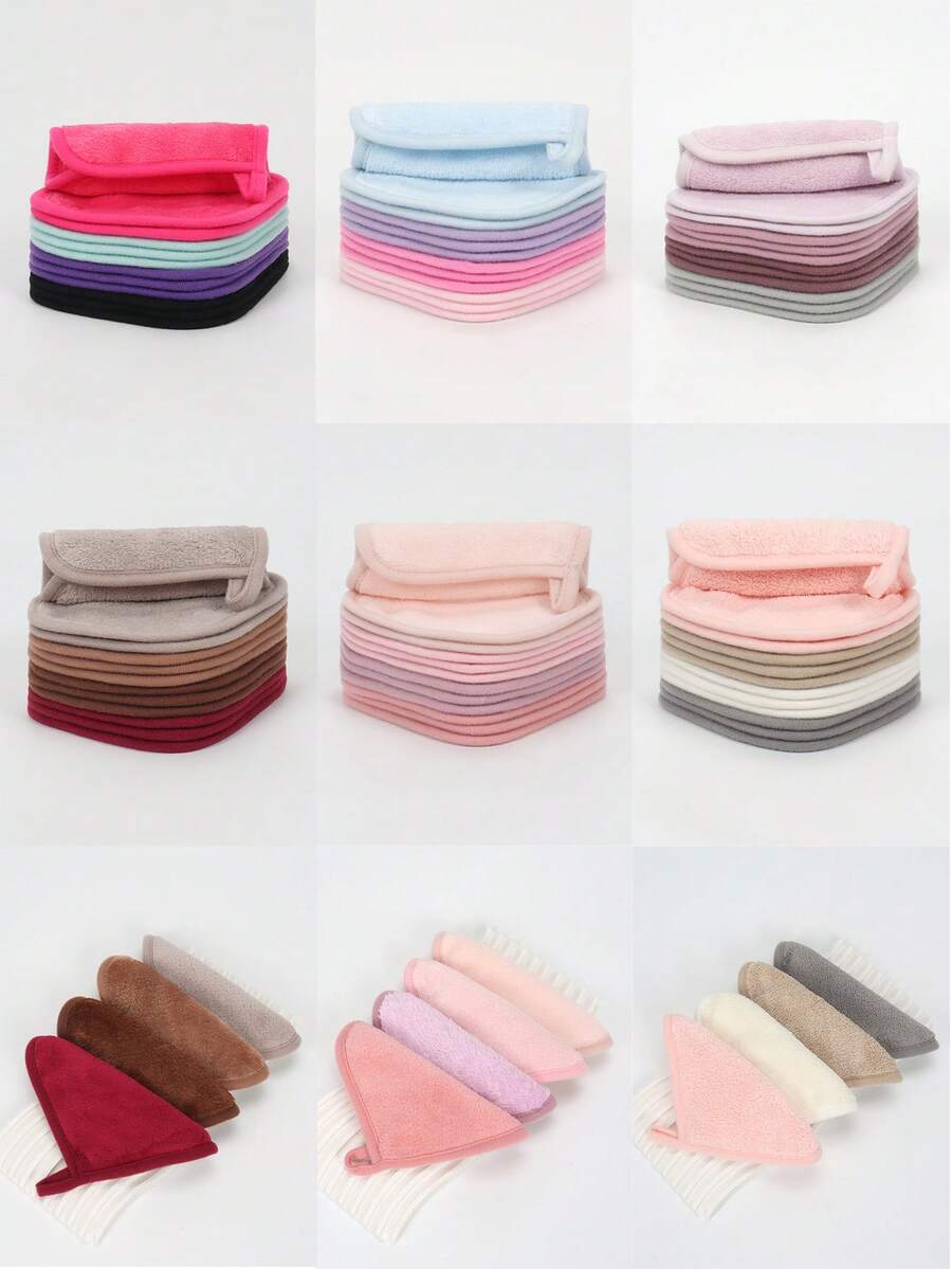 1414 Reusable Makeup Remover Pads, 4/8/12pcs, Machine Washable Cleansing Tool, Suitable For Face Washing, Makeup Removal, All Skin Types - Multicolor - View 1